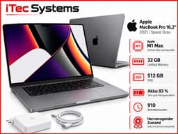 Apple MacBook Pro 16" (32 GB, 512 GB SSD, Apple M1 Max)