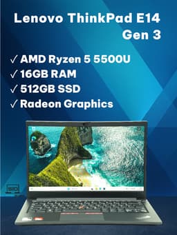 Lenovo ThinkPad E14 14" (16 GB, 512 GB SSD, Ryzen 5 5500U)