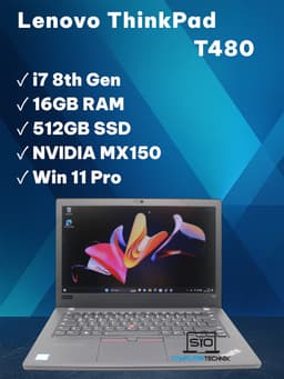 Lenovo ThinkPad T480 14" (16 GB, 512 GB SSD, i7-8650U)