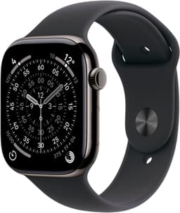 Apple Watch 11 5G Titan 46mm Jet Black Sportarmband Black M/L MFD24 Smartwatch