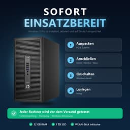 HP ProDesk 600 G2 (32 GB, 1 TB SSD, Pentium)