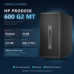 HP ProDesk 600 G2 (32 GB, 512 GB SSD, Pentium)