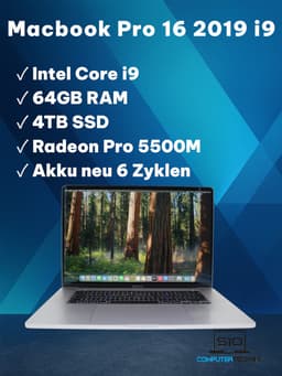 Apple MacBook Pro Intel Core i9 16" (64 GB, 4 TB SSD, Intel Core i9)