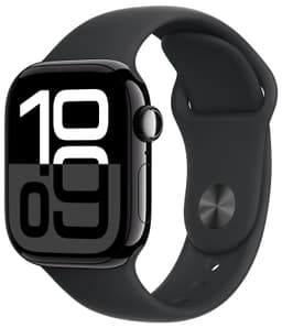Apple Watch 10 LTE Diamantschwarz Alu 42mm Sportarmband Schwarz S/M MWX63