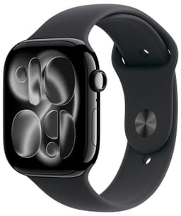 Apple Watch 11 5G Schwarz Alu 46mm Sport Band Schwarz M/L MFC44 iOS