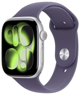 Apple Watch 11 5G Silber Alu 46mm Sportarmband Nebelviolett M/L MFCR4