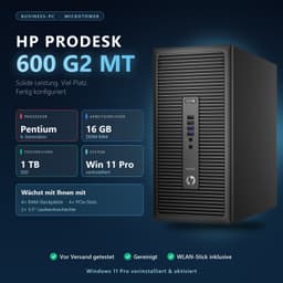 HP ProDesk 600 G2 (16 GB, 1 TB SSD, Pentium)