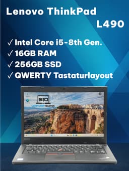 Lenovo ThinkPad L490 14" (16 GB, 256 GB SSD, i5-8265U)