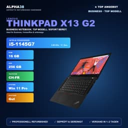 Lenovo ThinkPad X13 13" (16 GB, 256 GB SSD, i5-1145G7)