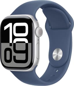 Apple Watch 10 Cell Alu Silver 46mm Blue Silicon Band