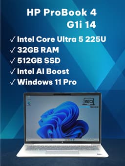 HP ProBook 4 14" (32 GB, 512 GB SSD, Intel Core Ultra 5 225U)