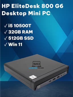 HP EliteDesk 800 G6 (32 GB, 512 GB SSD, Intel Core i5-10500T)