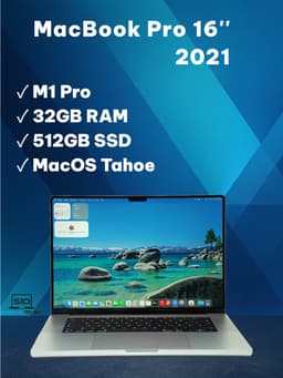Apple MacBook Pro 16" (32 GB, 512 GB SSD, Apple M1 Pro)