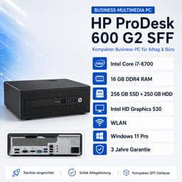 HP ProDesk 600 G2 (16 GB, 500 GB SSD, i7 6700)