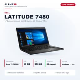 Dell Latitude 7480 14" (16 GB, 256 GB SSD, i7-7600U)