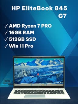 HP EliteBook 845 14" (16 GB, 512 GB SSD, Ryzen 7)