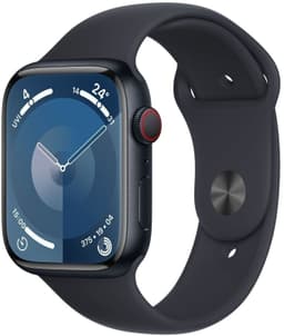Apple Watch Series 9 GPS Cellular 45mm Smartwatch Mitternacht Sportband MRMD3QF