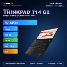 Lenovo ThinkPad T14 14" (16 GB, 256 GB SSD, i5-1145G7)