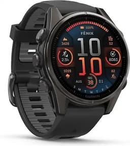 Garmin Fenix 8 47 mm carbongrau am Silikonarmband schwarz [Wi-Fi
