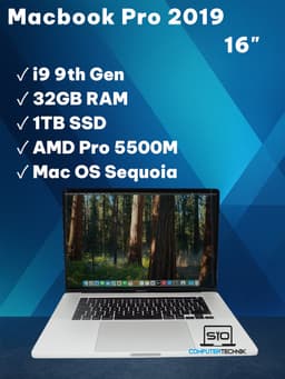 Apple MacBook Pro Intel Core i9 16" (32 GB, 1 TB SSD, Intel Core i9)
