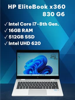 HP EliteBook x360 13" (16 GB, 512 GB SSD, i7-8565U)