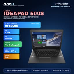 Lenovo IdeaPad 500S (8 GB, 256 GB SSD, i5-6200U)