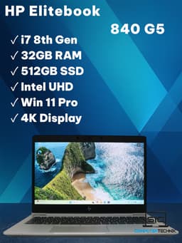 HP Elitebook 840 14" (32 GB, 512 GB SSD, i7-8550U)