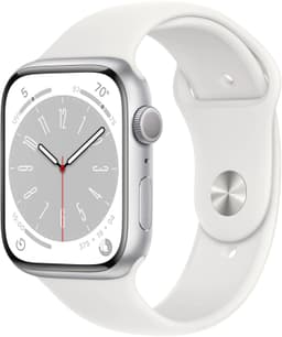 Apple Watch Series 8 GPS 45mm Smartwatch Silber Sportarmband MP6N3FD/A